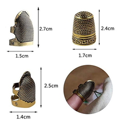 4 Dedal De Costura De Metal, Cobre, Protector De Dedos - comprar online