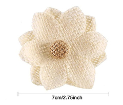 Flores De Arpillera Hechas A Mano Para Decoración De Bodas - comprar online