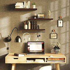 Estantería Flotante De Metal-madera Color Marrón/2 Unidades - comprar online