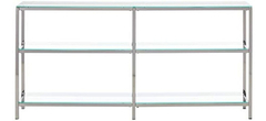 Estanteria De Vidrio Y Metal Color Plateado 3 Niveles. - comprar online