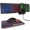 Bluefinger Teclado Rgb, Ratón Y Auriculares Combo Para Ga...