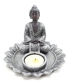 Feng Shui Pequeño Redondo De 4'' Thai Meditando Buda De Plat