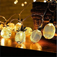 Tira De Luces Led Diseño Piña- Funcionamiento Con Batería - tienda online