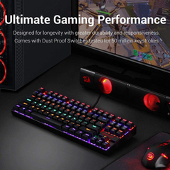 Teclado Gamer Redragon, Mecánico Red Switch Rainbow Led Rgb - comprar online