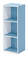 Estanteria De Maderam Color Azul-blanco, 4 Niveles