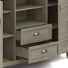 Imagen de Mueble Para Tv Con Estantes De Madera Color Gris.