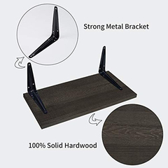 Estantería Flotante De Madera Y Metal Color Negro/3 Unidades - comprar online