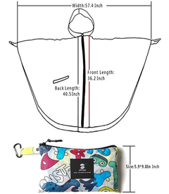 Poncho Para Lluvia Saphirose Con Capucha Y Bolsillos en internet