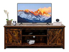 Mueble Para Tv Con 2 Estante Y Armario.madera Color Marrón