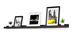 Estanteria De Pared Para Fotos, 2 Niveles, Color Negro - Danielle's Store