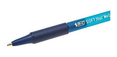 Bic Soft Feel Retráctil Bolígrafo, Punto Mediano, Azul, - tienda online