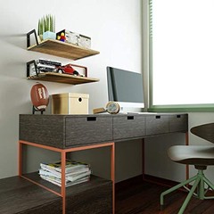 Estanterías Flotantes De Madera Y Metal Color Negro/2 Piezas - Danielle's Store