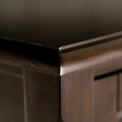Mueble Para Tv Con Estantes De Madera Maciza Color Marrón. - tienda online