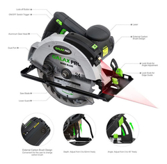 Sierra Circular Electrica Galax Pro, 5500 Rpm 12 A Con Disco - tienda online