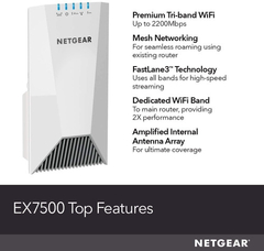 Repetidor De Señal Inalámbrico Netgear Tribanda Ex7500 - tienda online
