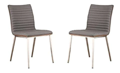 Armen Living Set De 2 sillas De Comedor Color Café