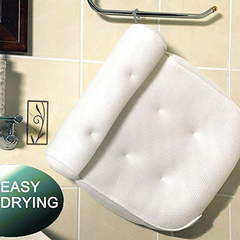 Almohada Para Bañera Y Spa Antideslizante 6 Ventosas Grande - tienda online