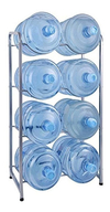 Estantería Para Botellones De Agua,metal Plateado/4 Niveles