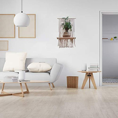 Estantería Colgante De Macramé Y Madera Color Blanco. en internet