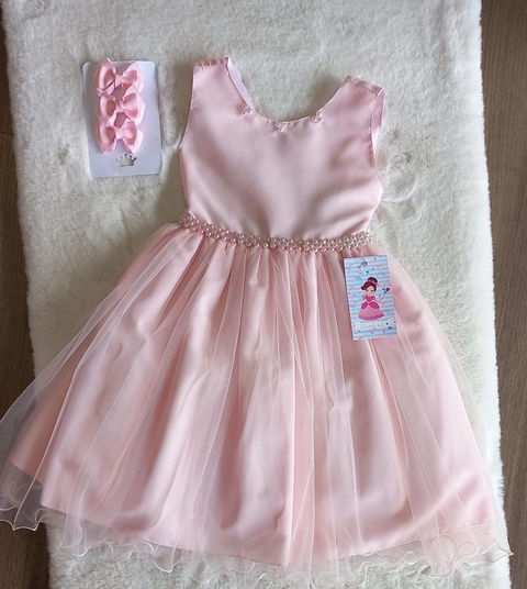 Vestido Festa Infantil Rosa