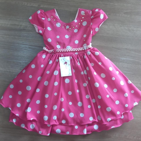 Vestido Temático Minnie Rosa