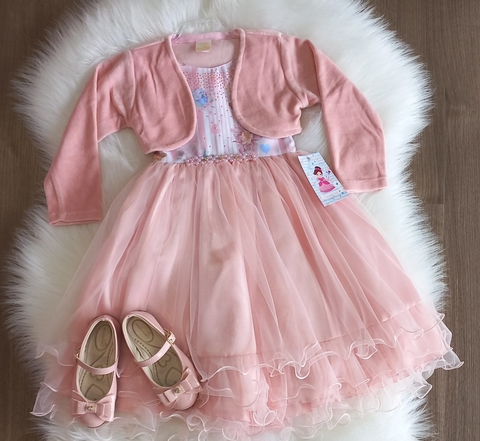 Vestido Festa Infantil Rosa