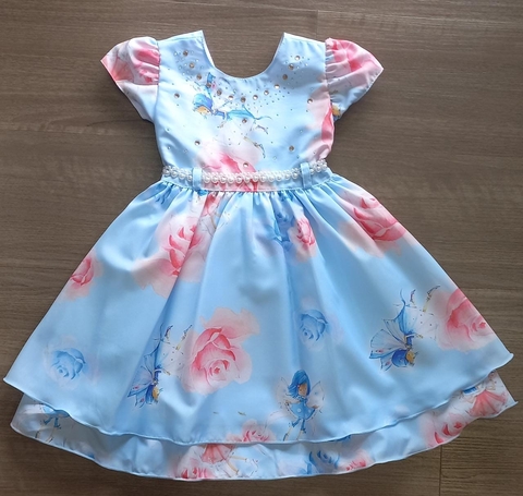Vestido Festa Fadinha Azul