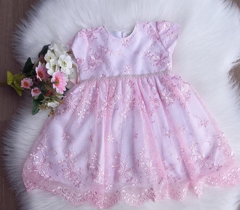 Vestido Festa Infantil Rosa