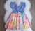 Vestido festa infantil tie dye