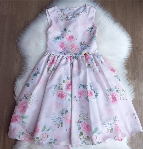 Vestido festa infantil floral
