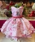 Vestido Festa Infantil Rosa Borboletas