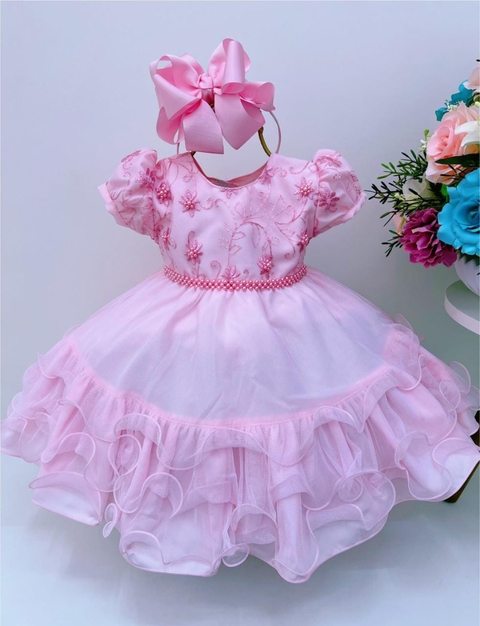 Vestido Infantil Rosa