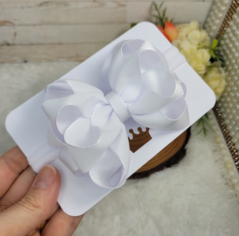 Laço na Meia branco