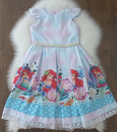 Vestido Temático Pequena Sereia