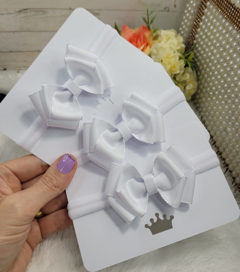 Laço na Meia branco