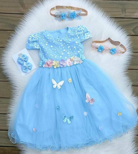 Vestido festa infantil jardim encantado