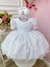 Vestido branco batizado, daminha