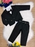 Terno social com calça preta camisa branca