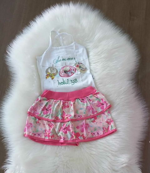 Conjunto saia floral
