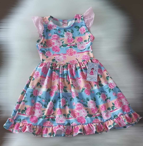 vestido menina casual floral