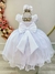 Vestido festa infantil branco com flores na internet
