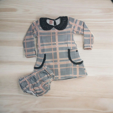 vestido bebê manga comprida