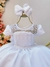 Vestido Batizado branco poa - comprar online