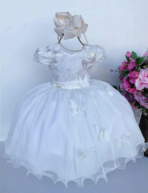 Vestido festa infantil de borboletas off - comprar online