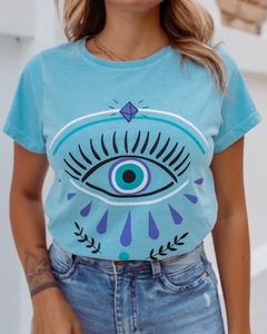 T-Shirt Estonada Olho Grego - Pitanga Vichy1