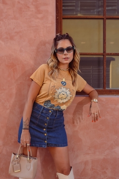 T-Shirt Estonada The Sun - Pitanga Vichy1