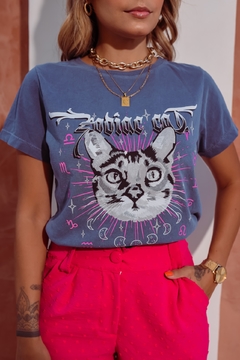 T-Shirt Zodiac Cat - Pitanga Vichy1