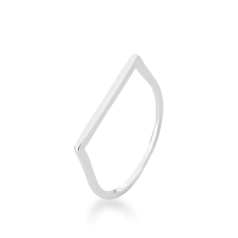 ANEL DE PRATA QUADRADO LISO