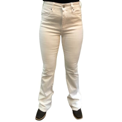 Calça Feminina Tassa Boot Cut Cintura Alta Off White 5318.1