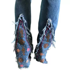 Calça Feminina Country E Cia Boot Cut Strass Cactos 4361